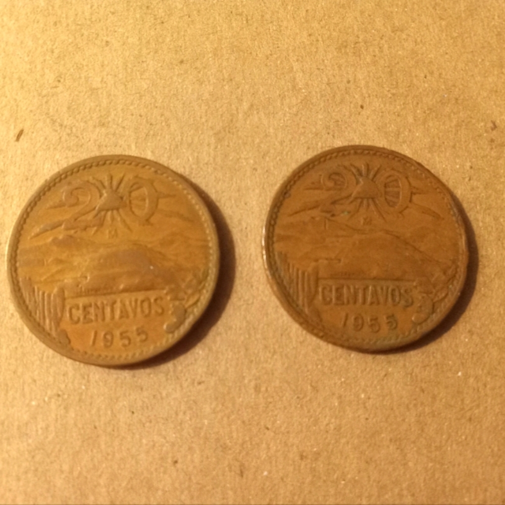 1955 Mexican 20 Centavos Coin Set